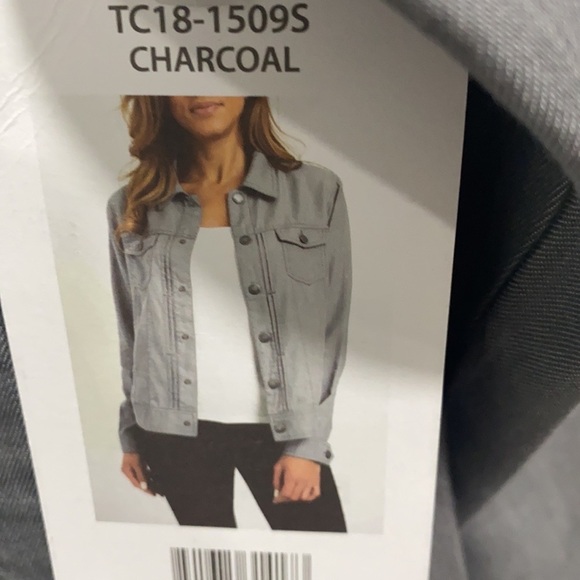 Tahari TC18-1509S Shacket Charcoal XXL - Picture 1 of 11